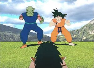 Both Goku and Piccolo's first toughest battle of their life against Raditz.