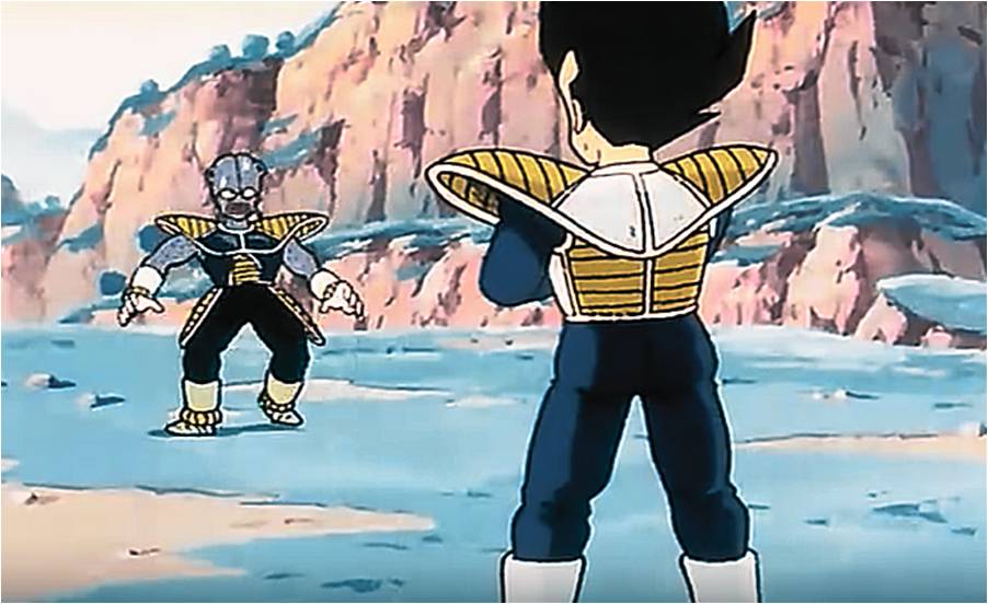 Cui about to be killed by Vegeta