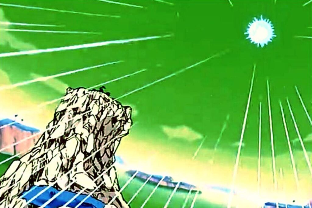 Giant spirit bomb created by Goku on Namek
